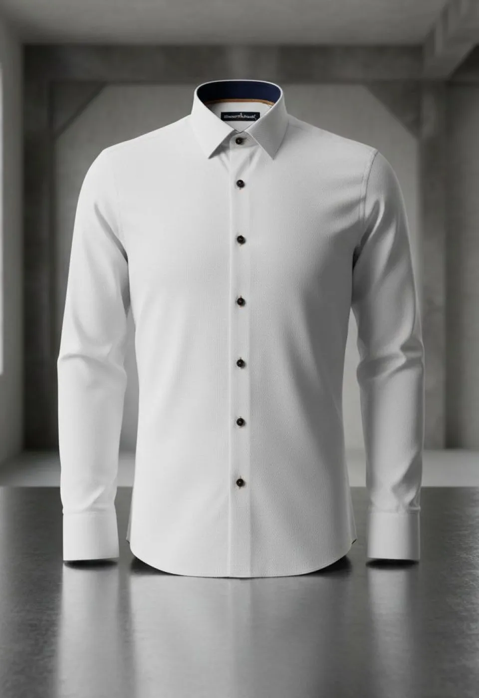 Slim Fit Uzun Kol Düz Renk Erkek Gömlek 3GMK310488003