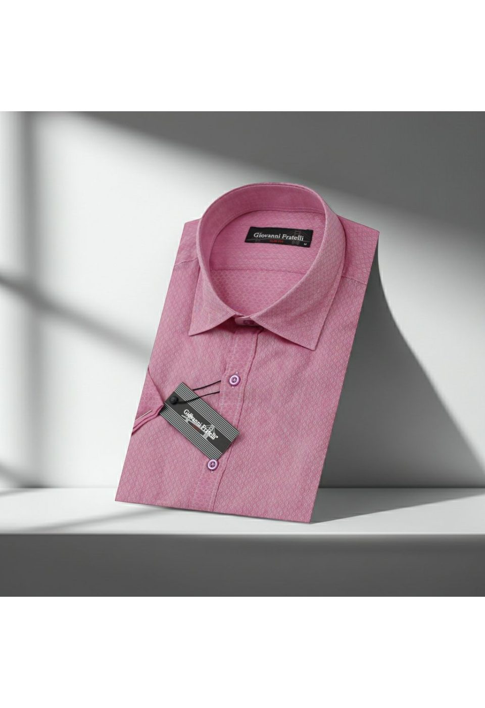 Slim Fit Kısa Kol Desenli Erkek Gömlek 3GMK310584002 - Giovanni Fratelli