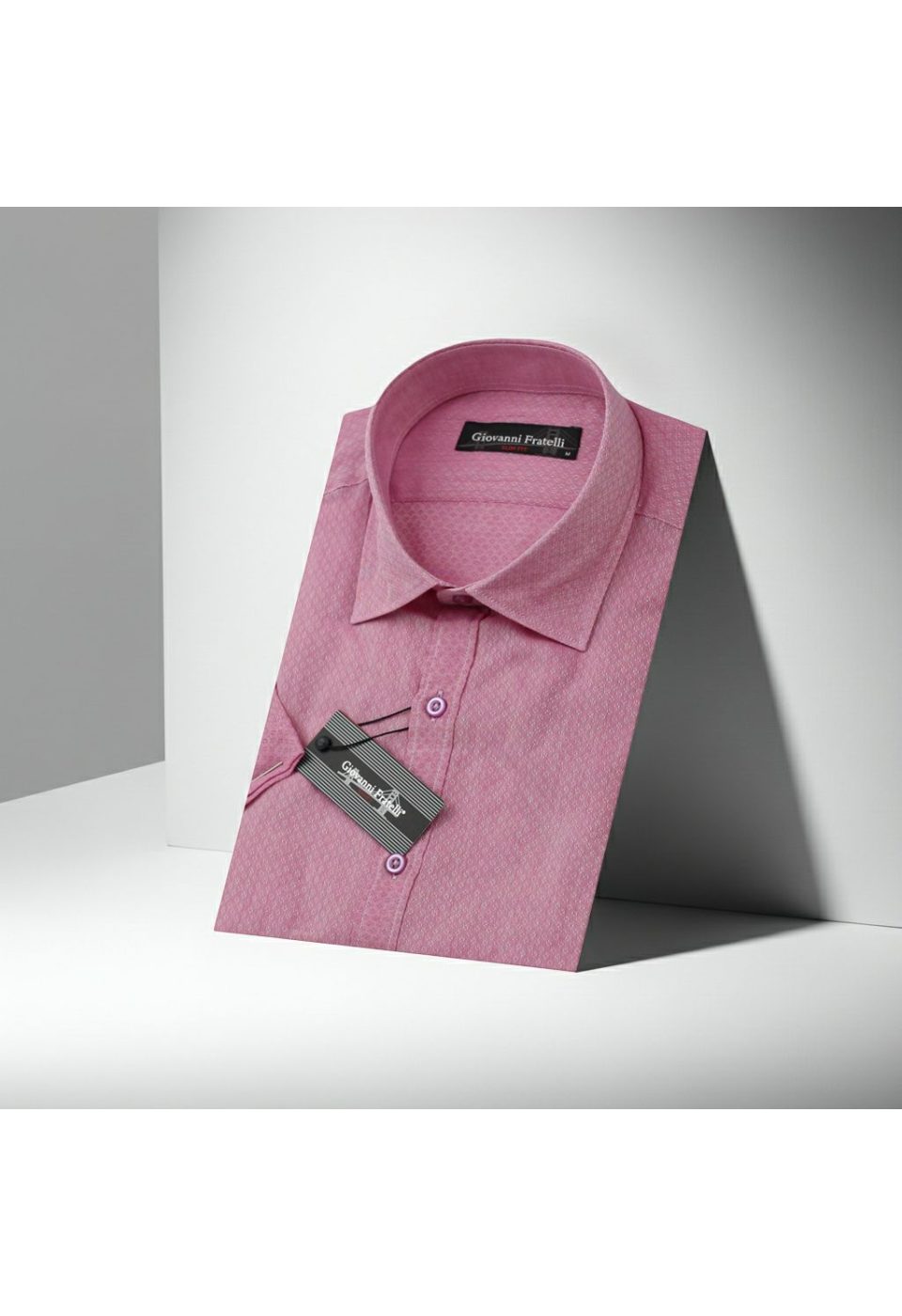 Slim Fit Kısa Kol Desenli Erkek Gömlek 3GMK310584002 - Giovanni Fratelli