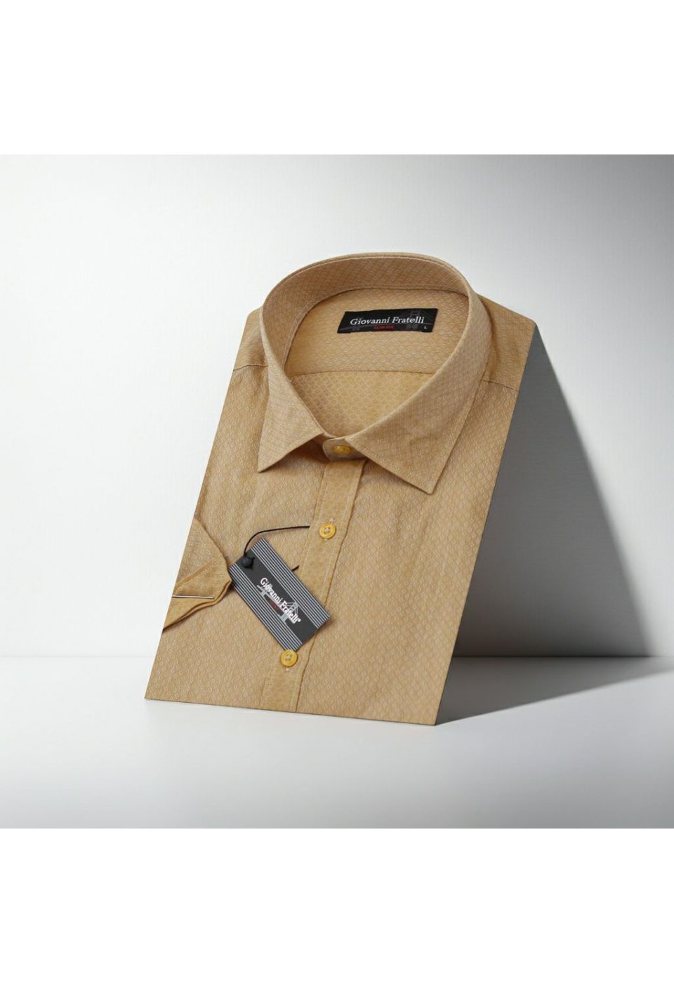 0584 CR K 007 Slim Fit Kısa Kol Desenli Erkek Gömlek 3GMK310584007 - Giovanni Fratelli