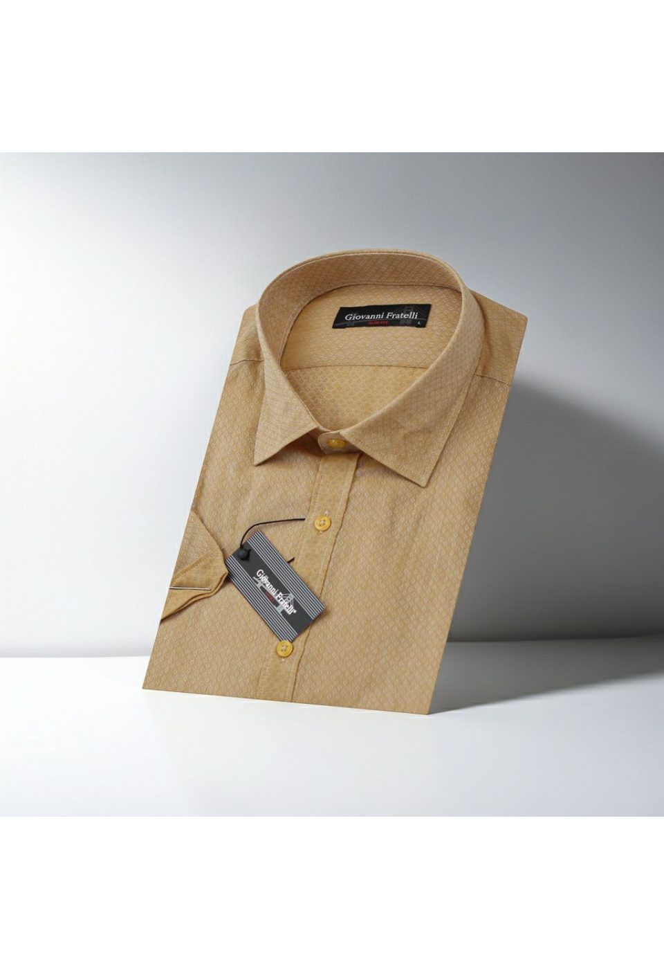 0584 CR K 007 Slim Fit Kısa Kol Desenli Erkek Gömlek 3GMK310584007 - Giovanni Fratelli