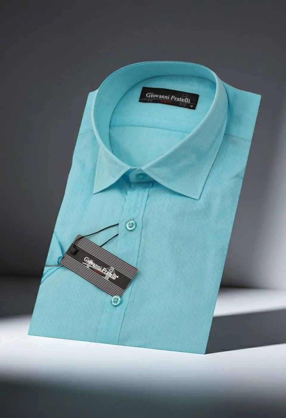 Slim Fit Kısa Kol Desenli Erkek Gömlek 3GMK310584008