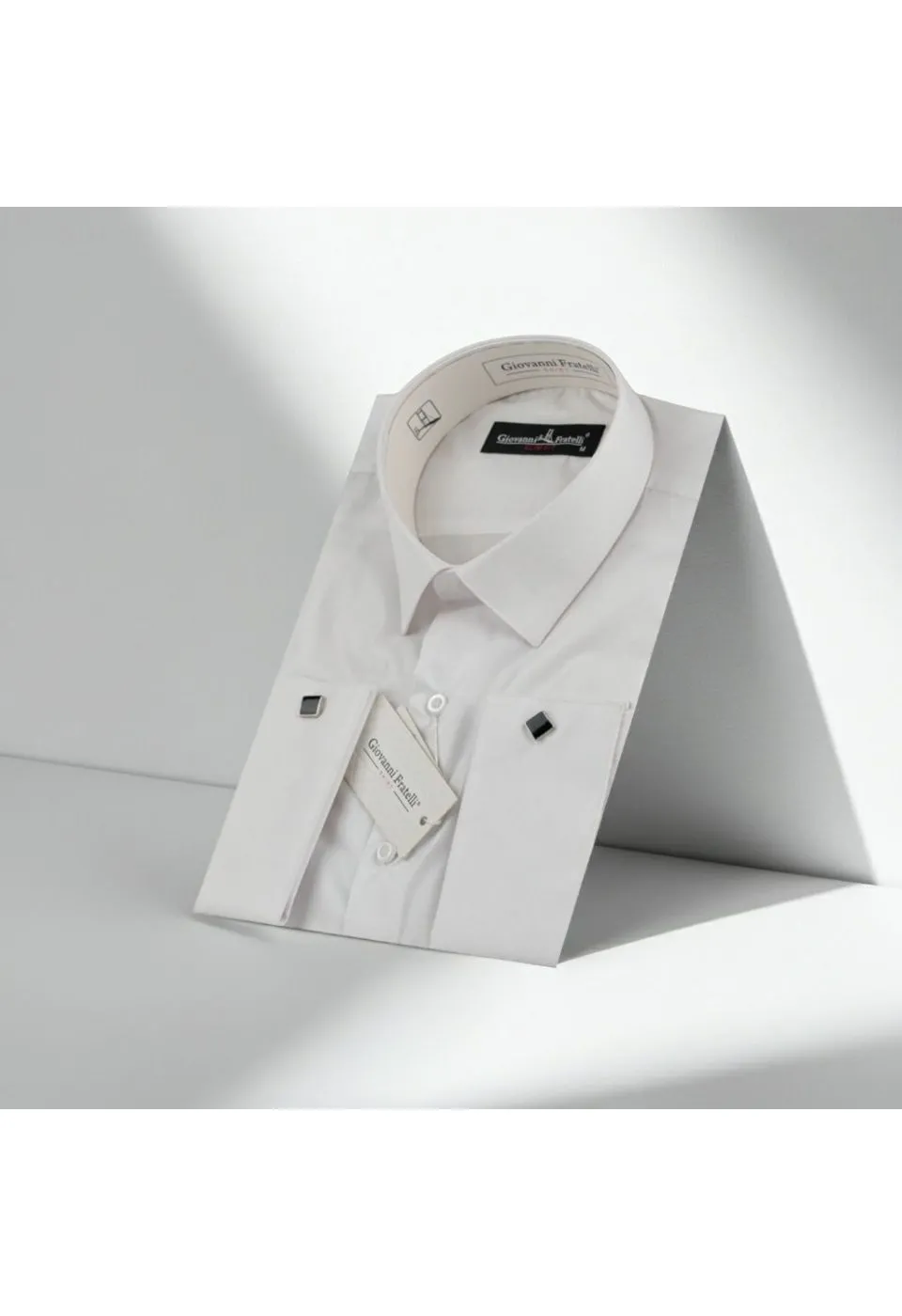 Slim Fit Kol Düğmeli Düz Renk Erkek Gömlek 3GMK330585BYZ - Giovanni Fratelli