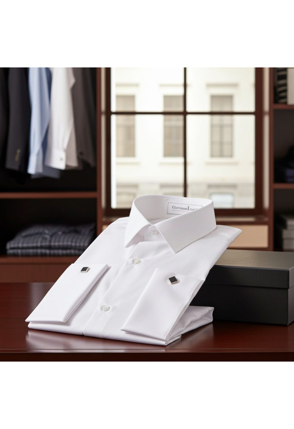 Slim Fit Kol Düğmeli Düz Renk Erkek Gömlek 3GMK330585BYZ - Giovanni Fratelli