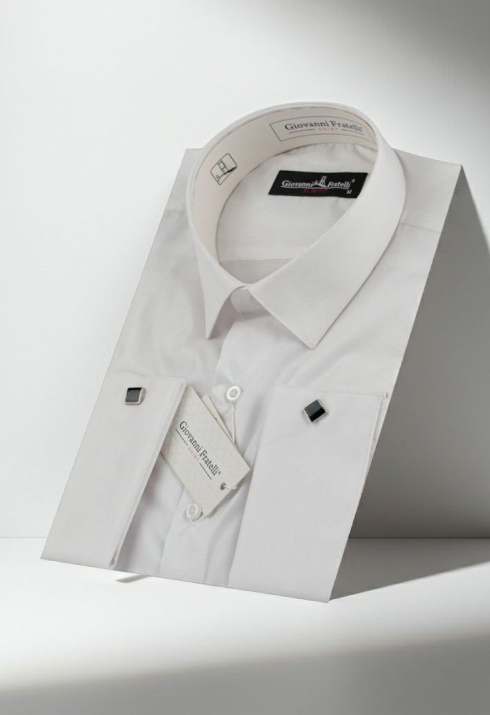 Slim Fit Kol Düğmeli Düz Renk Erkek Gömlek 3GMK330585BYZ - Giovanni Fratelli