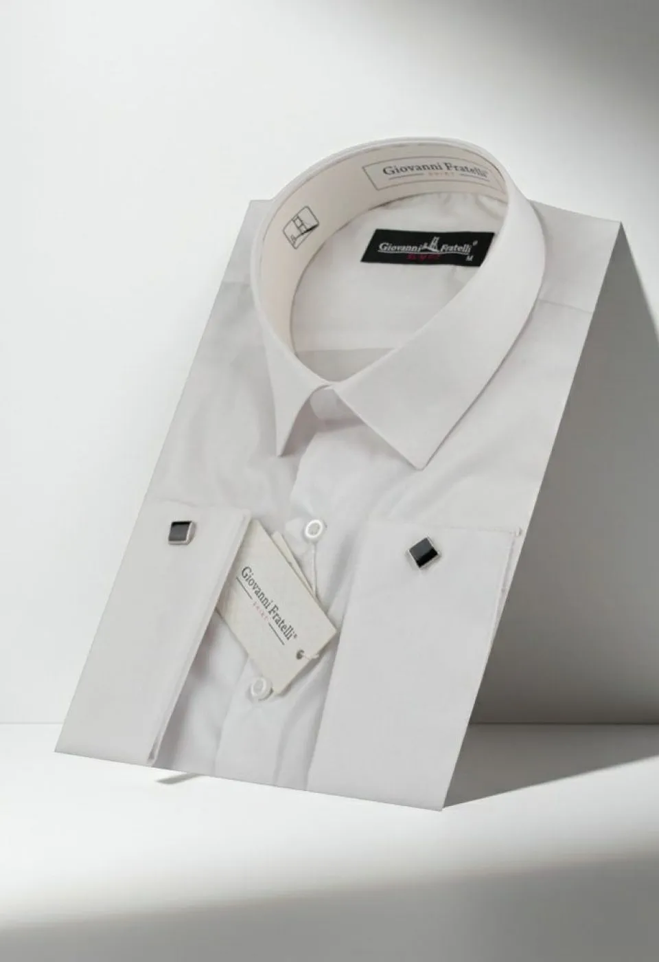 Slim Fit Kol Düğmeli Düz Renk Erkek Gömlek 3GMK330585BYZ - Giovanni Fratelli
