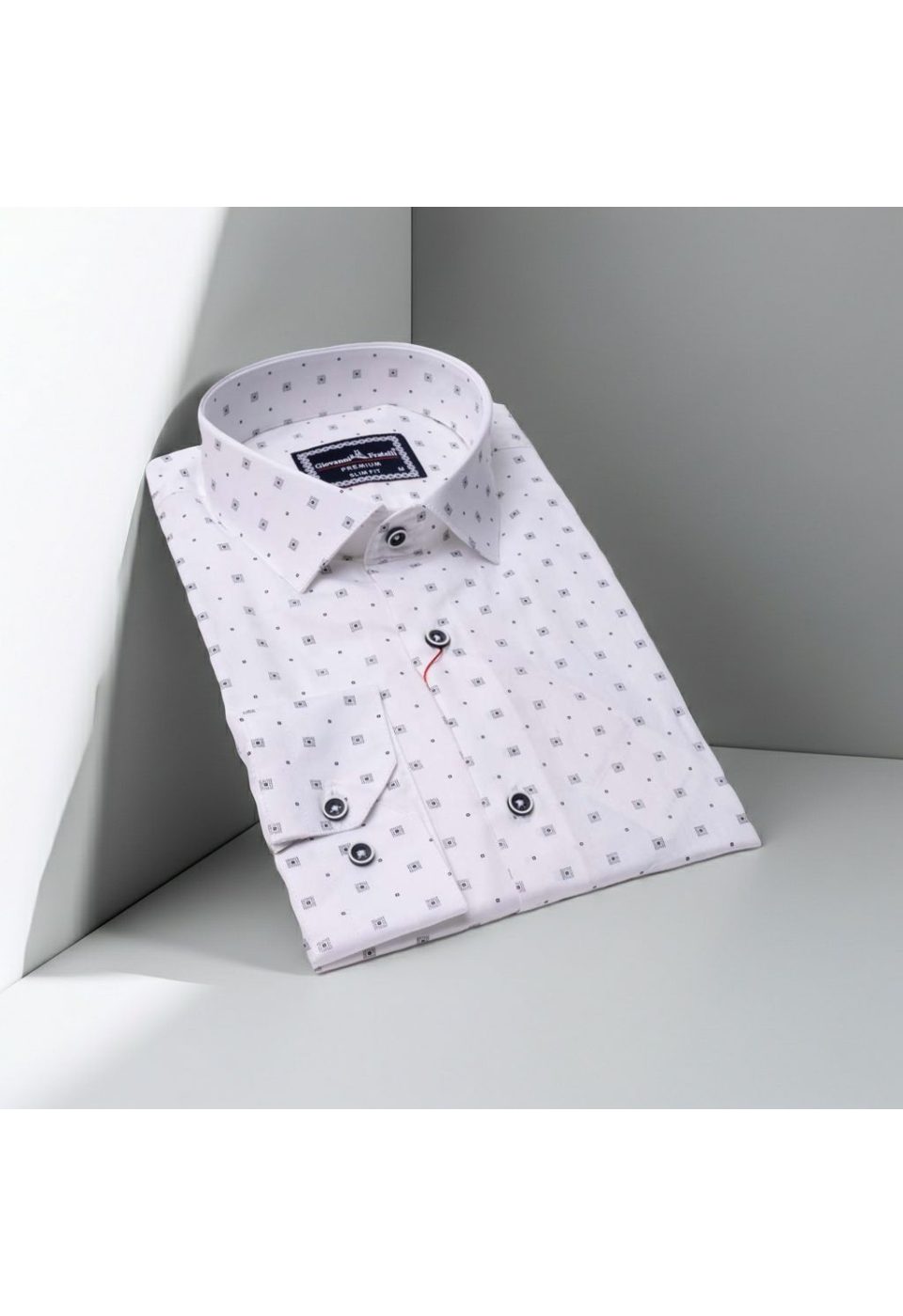 Slim Fit Uzun Kol Desenli Erkek Gömlek 3GMK330645001 - Giovanni Fratelli
