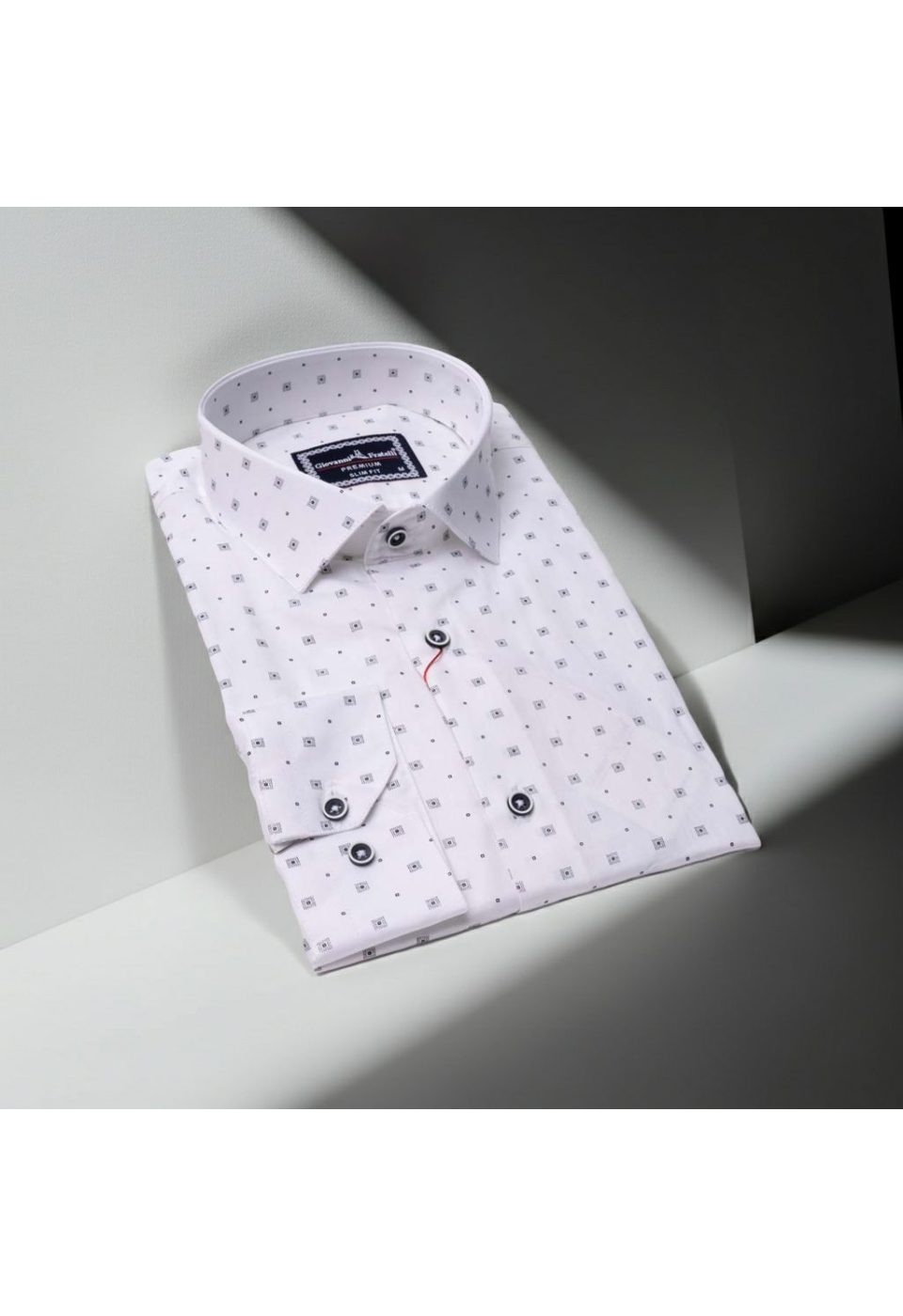 Slim Fit Uzun Kol Desenli Erkek Gömlek 3GMK330645001 - Giovanni Fratelli