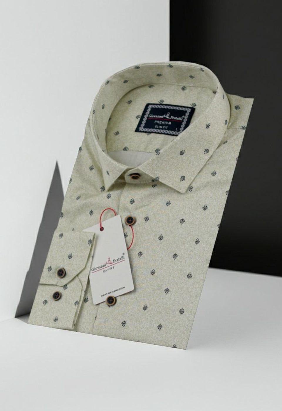 Slim Fit Uzun Kol Desenli Erkek Gömlek 3GMK330645005