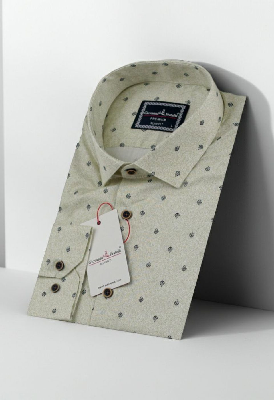 Slim Fit Uzun Kol Desenli Erkek Gömlek 3GMK330645005