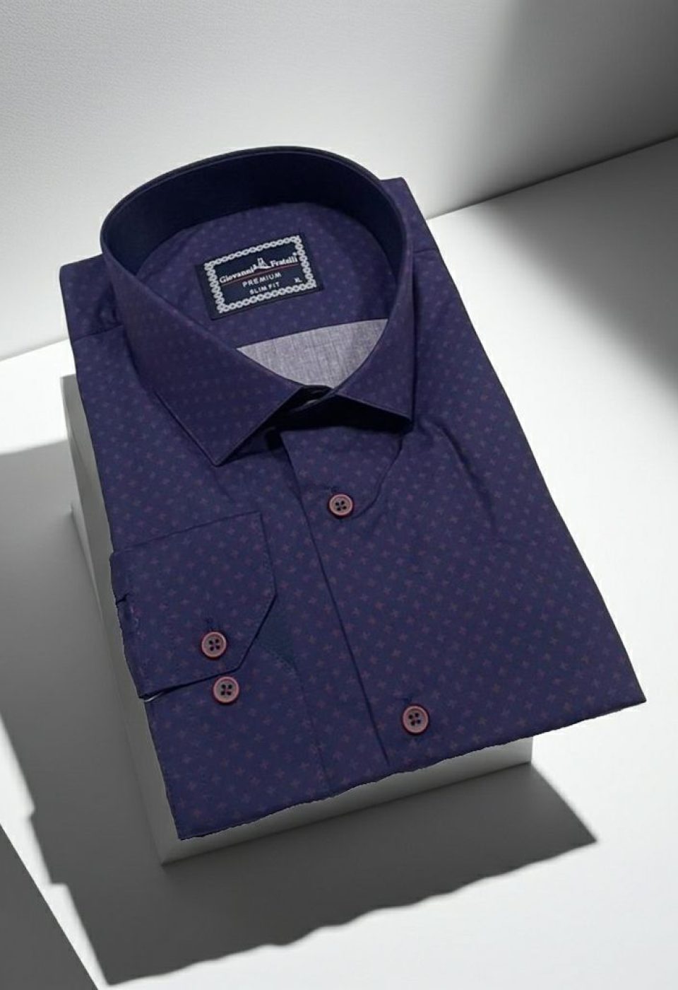 0646 CR 009 Slim Fit Uzun Kol Desenli Erkek Gömlek 3GMK310646009 - Giovanni Fratelli