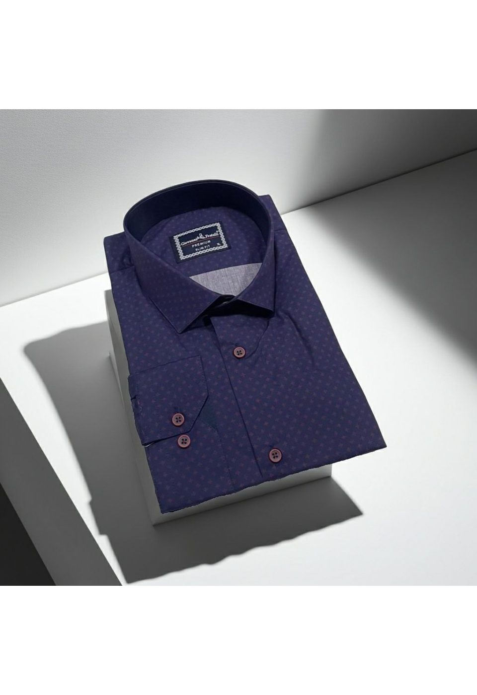 0646 CR 009 Slim Fit Uzun Kol Desenli Erkek Gömlek 3GMK310646009 - Giovanni Fratelli