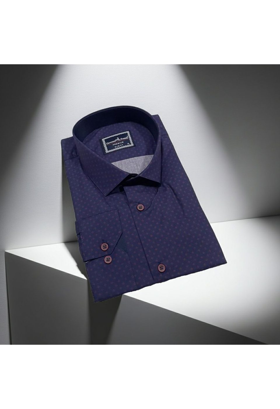 0646 CR 009 Slim Fit Uzun Kol Desenli Erkek Gömlek 3GMK310646009 - Giovanni Fratelli