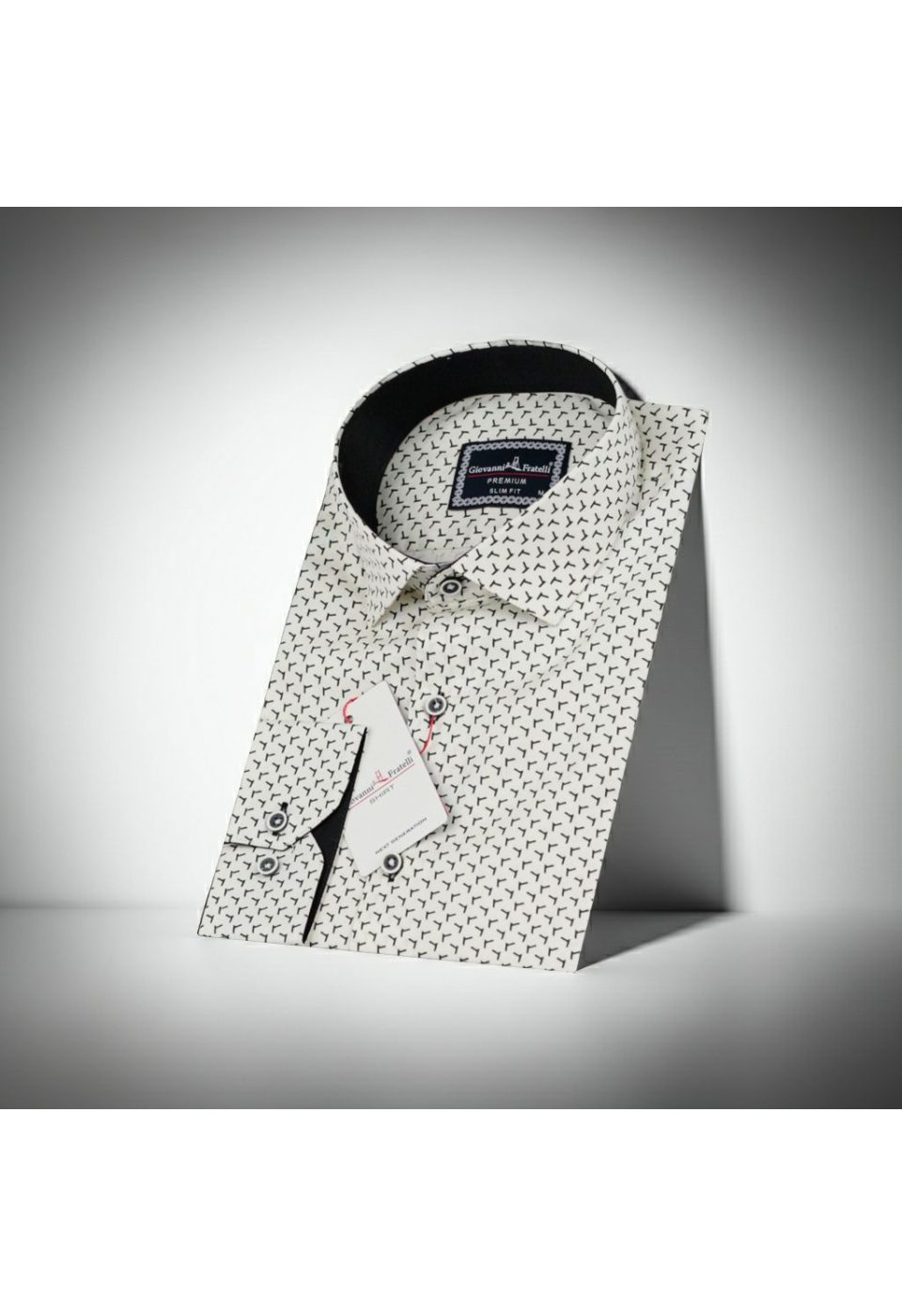 0646 CR 012 Slim Fit Uzun Kol Desenli Erkek Gömlek 3GMK310646012 - Giovanni Fratelli