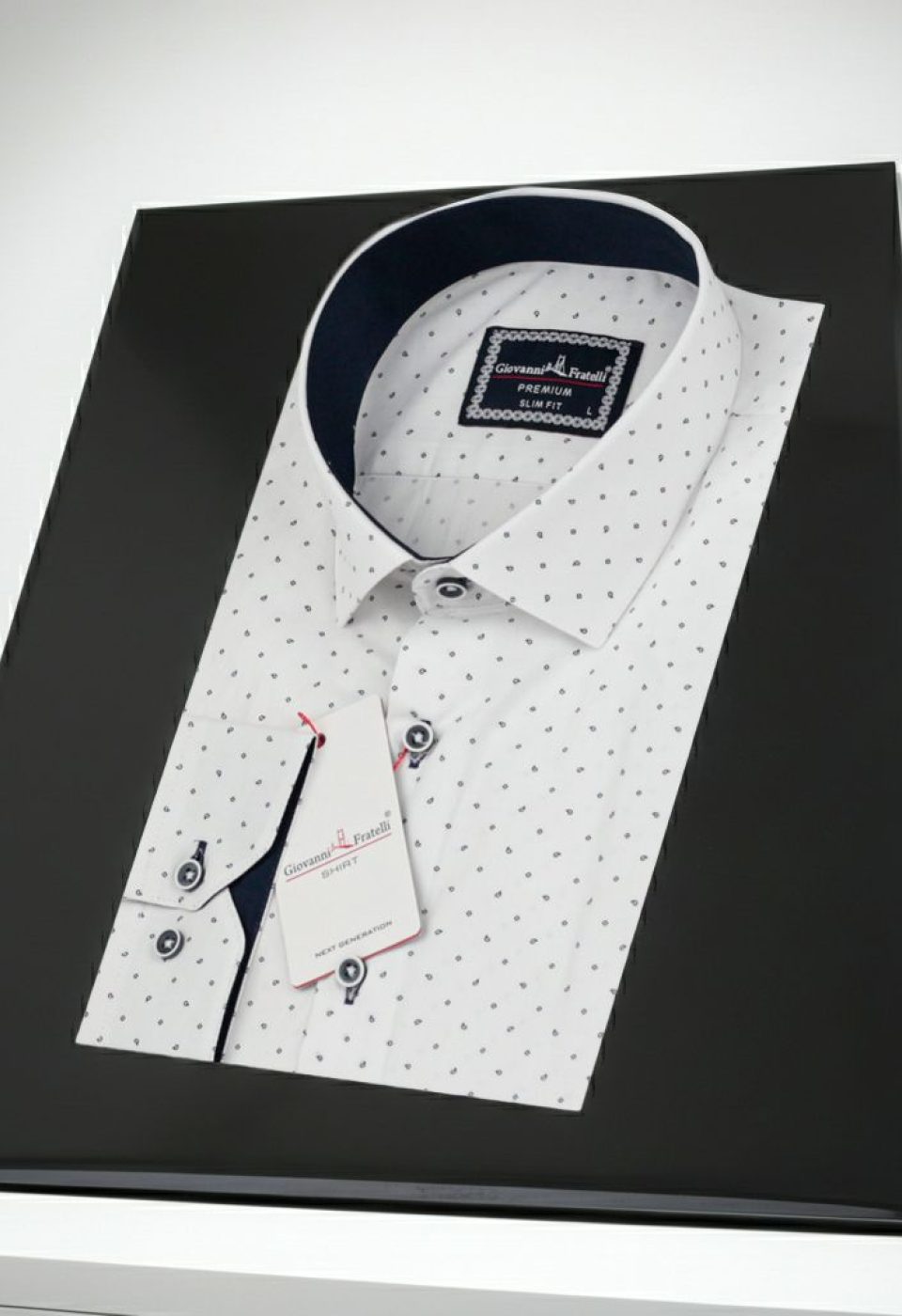 Slim Fit Uzun Kol Desenli Erkek Gömlek 3GMK310646017