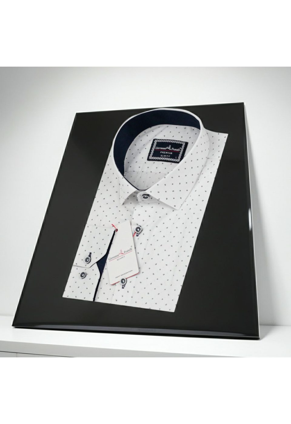 0646 CR 017 Slim Fit Uzun Kol Desenli Erkek Gömlek 3GMK310646017 - Giovanni Fratelli