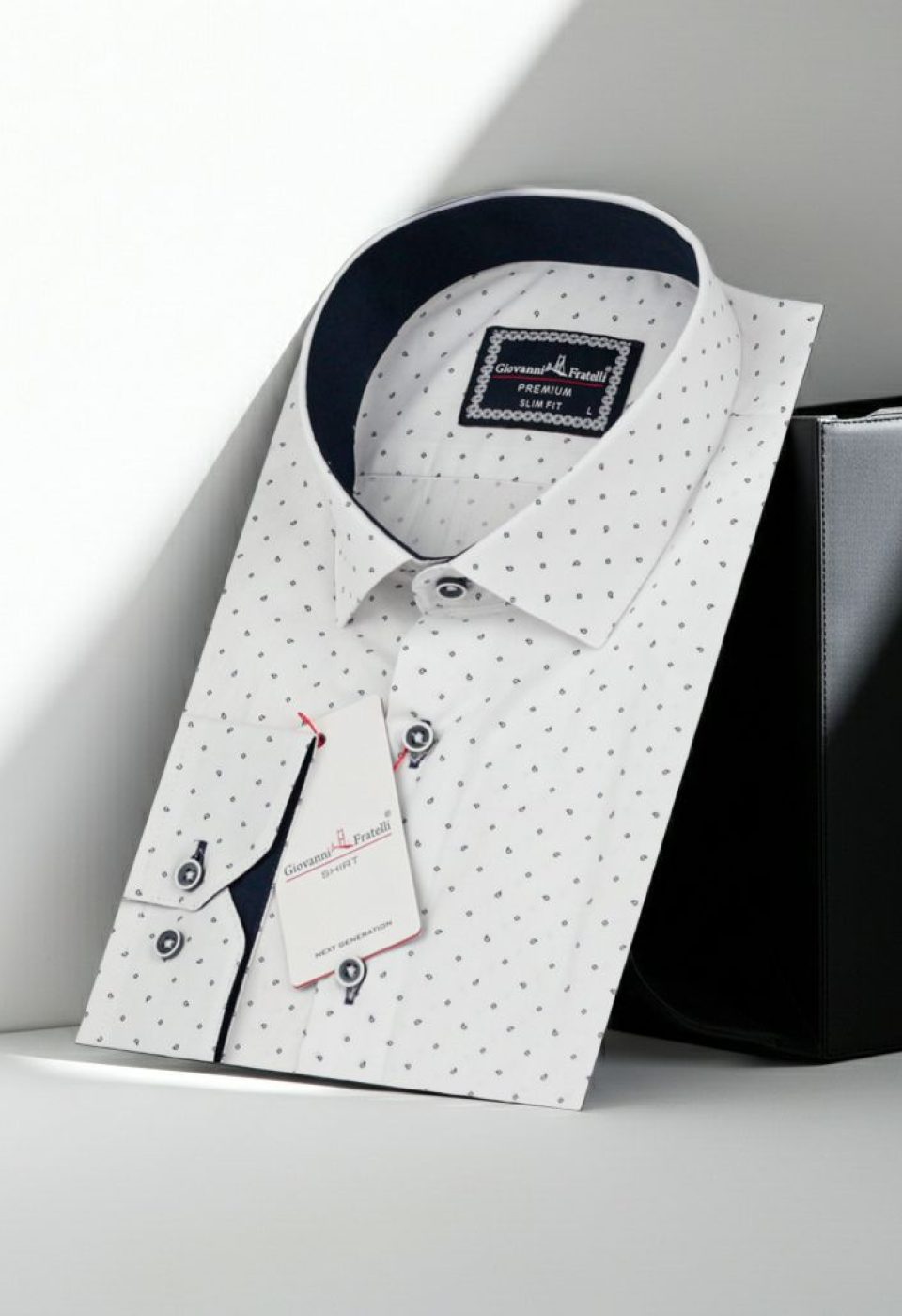 Slim Fit Uzun Kol Desenli Erkek Gömlek 3GMK310646017