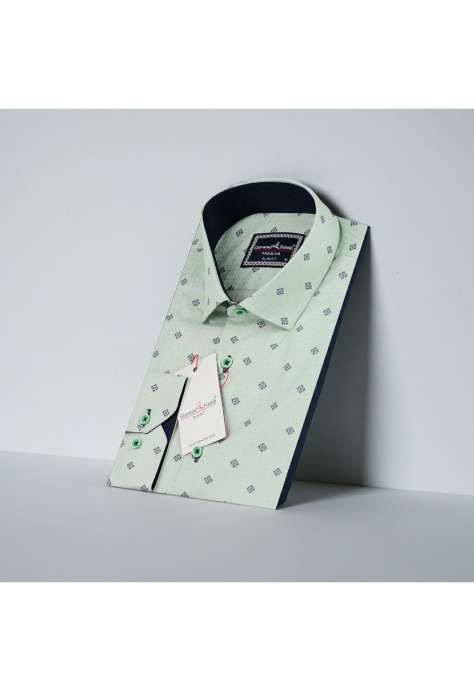 0646 CR 021 Slim Fit Uzun Kol Desenli Erkek Gömlek 3GMK310646021 - Giovanni Fratelli