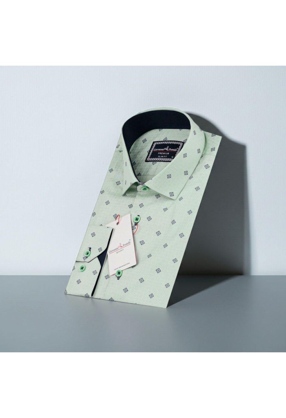 0646 CR 021 Slim Fit Uzun Kol Desenli Erkek Gömlek 3GMK310646021 - Giovanni Fratelli