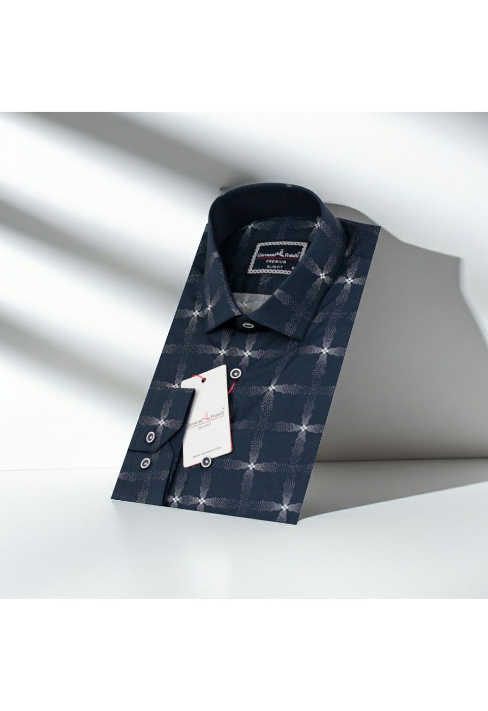 0646 CR 035 Slim Fit Uzun Kol Desenli Erkek Gömlek 3GMK310646035 - Giovanni Fratelli