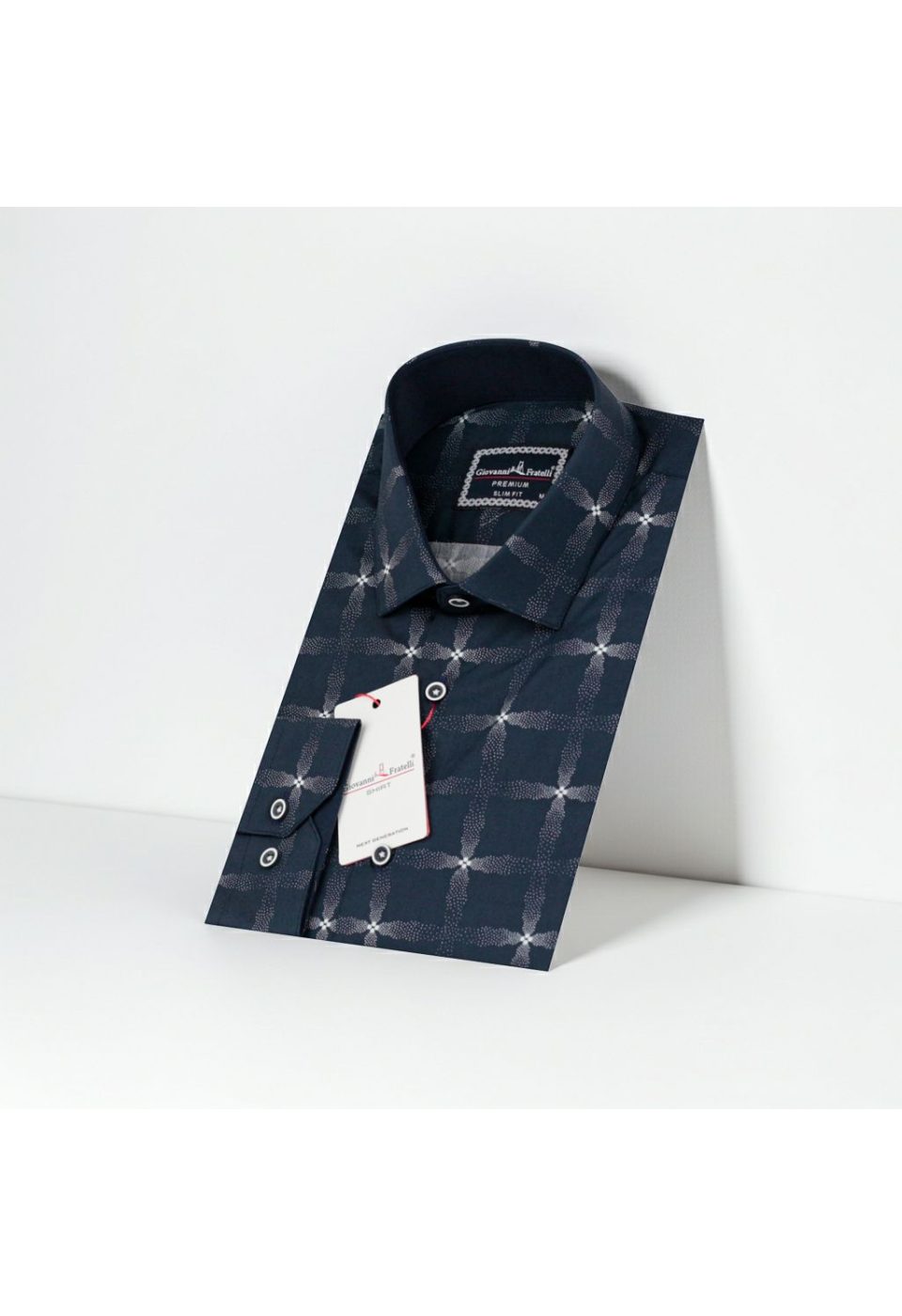 0646 CR 035 Slim Fit Uzun Kol Desenli Erkek Gömlek 3GMK310646035 - Giovanni Fratelli