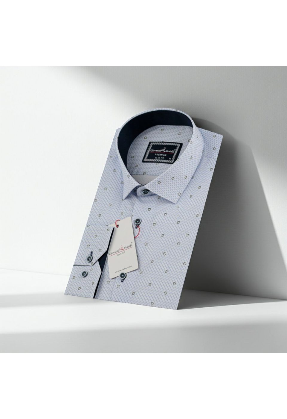 0646 CR 042 Slim Fit Uzun Kol Desenli Erkek Gömlek 3GMK310646042 - Giovanni Fratelli