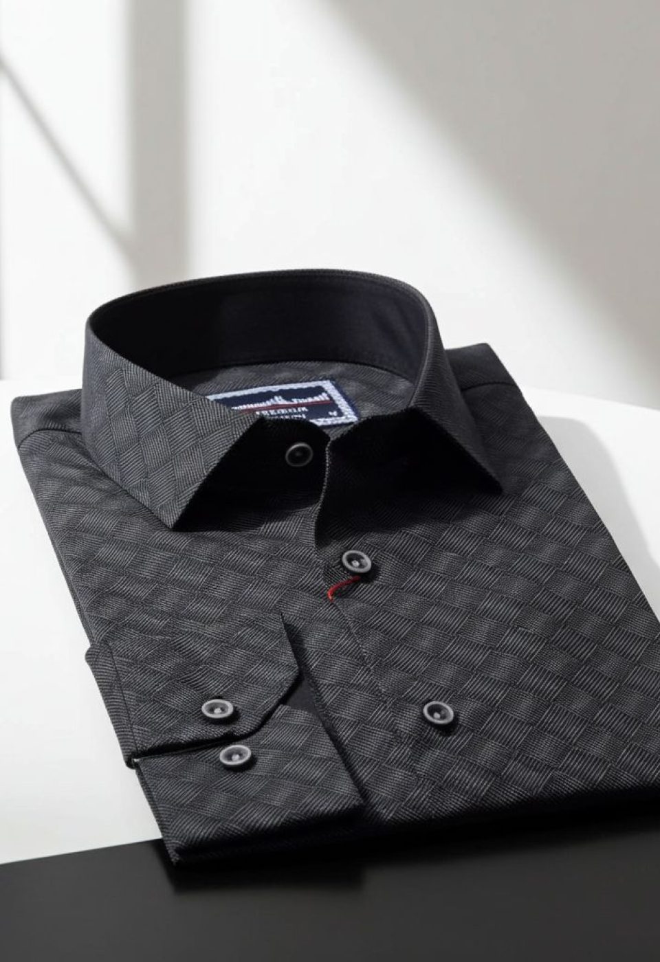 Slim Fit Uzun Kol Desenli Erkek Gömlek 3GMK310646045