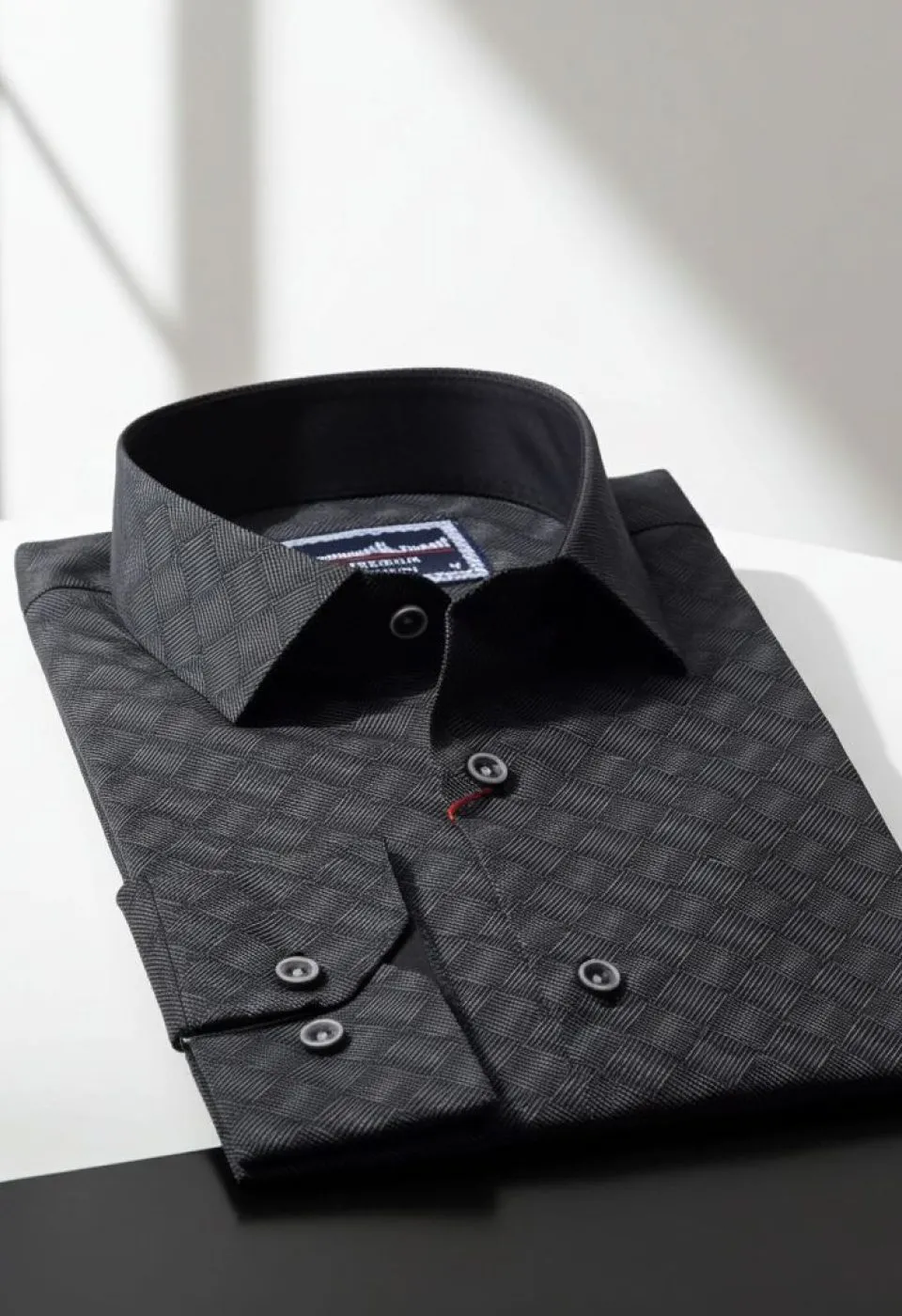 Slim Fit Uzun Kol Desenli Erkek Gömlek 3GMK310646045