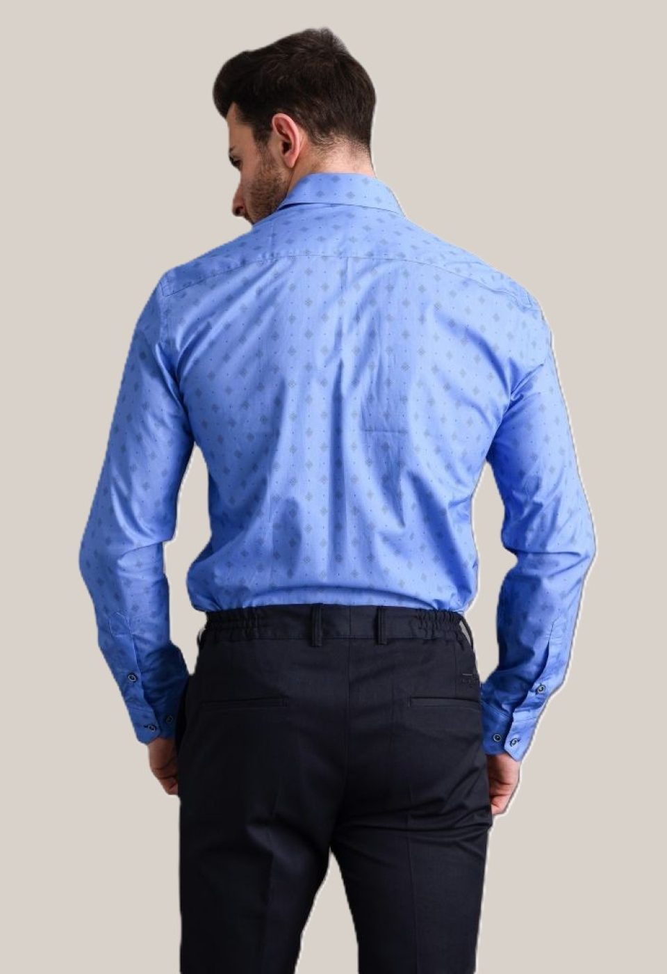0646 CR 053 Slim Fit Uzun Kol Desenli Erkek Gömlek 3GMK310646053 - Giovanni Fratelli