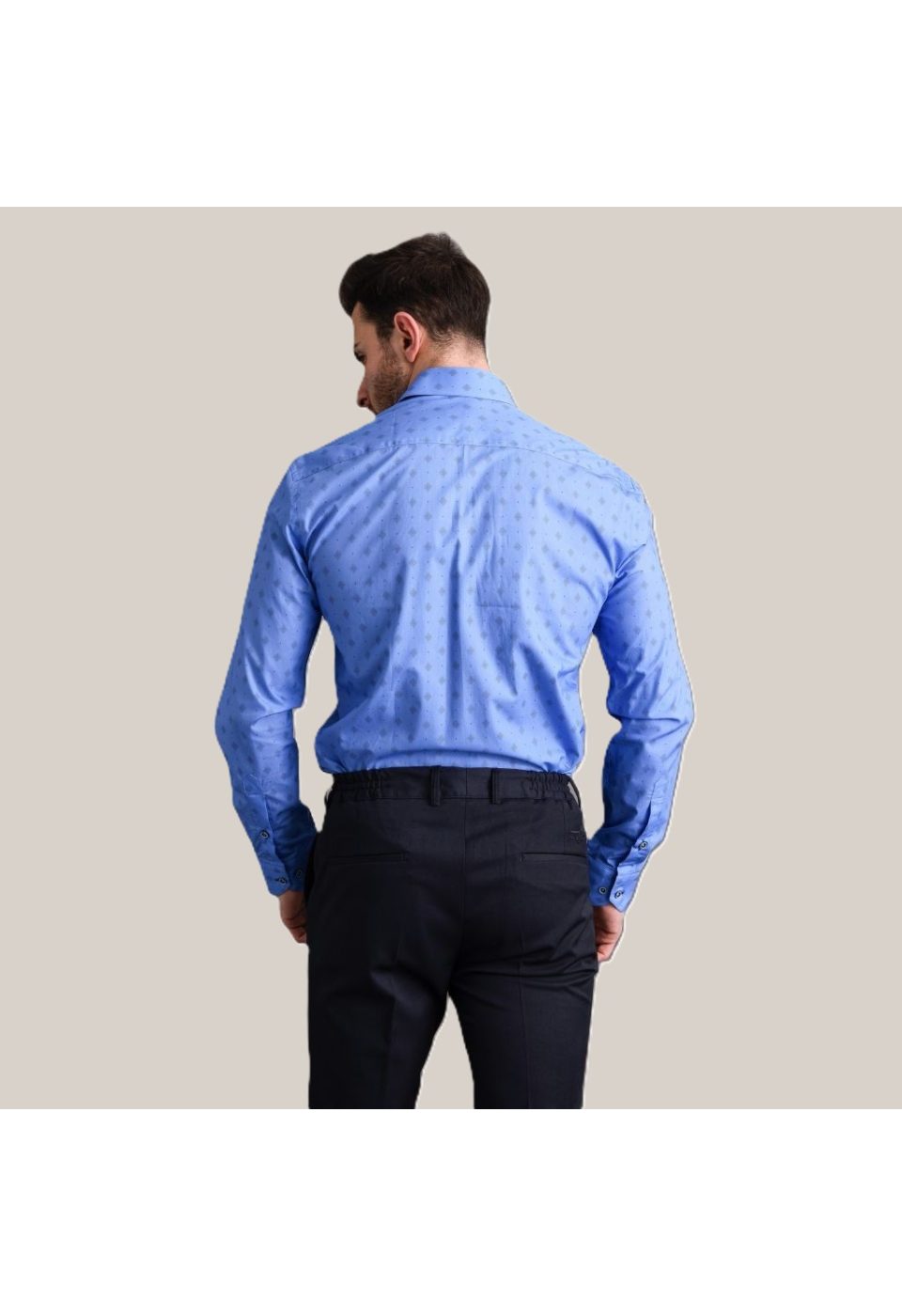 0646 CR 053 Slim Fit Uzun Kol Desenli Erkek Gömlek 3GMK310646053 - Giovanni Fratelli