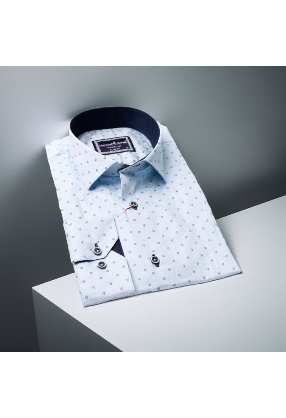 0646 CR 062 Slim Fit Uzun Kol Desenli Erkek Gömlek 3GMK310646062 - Giovanni Fratelli