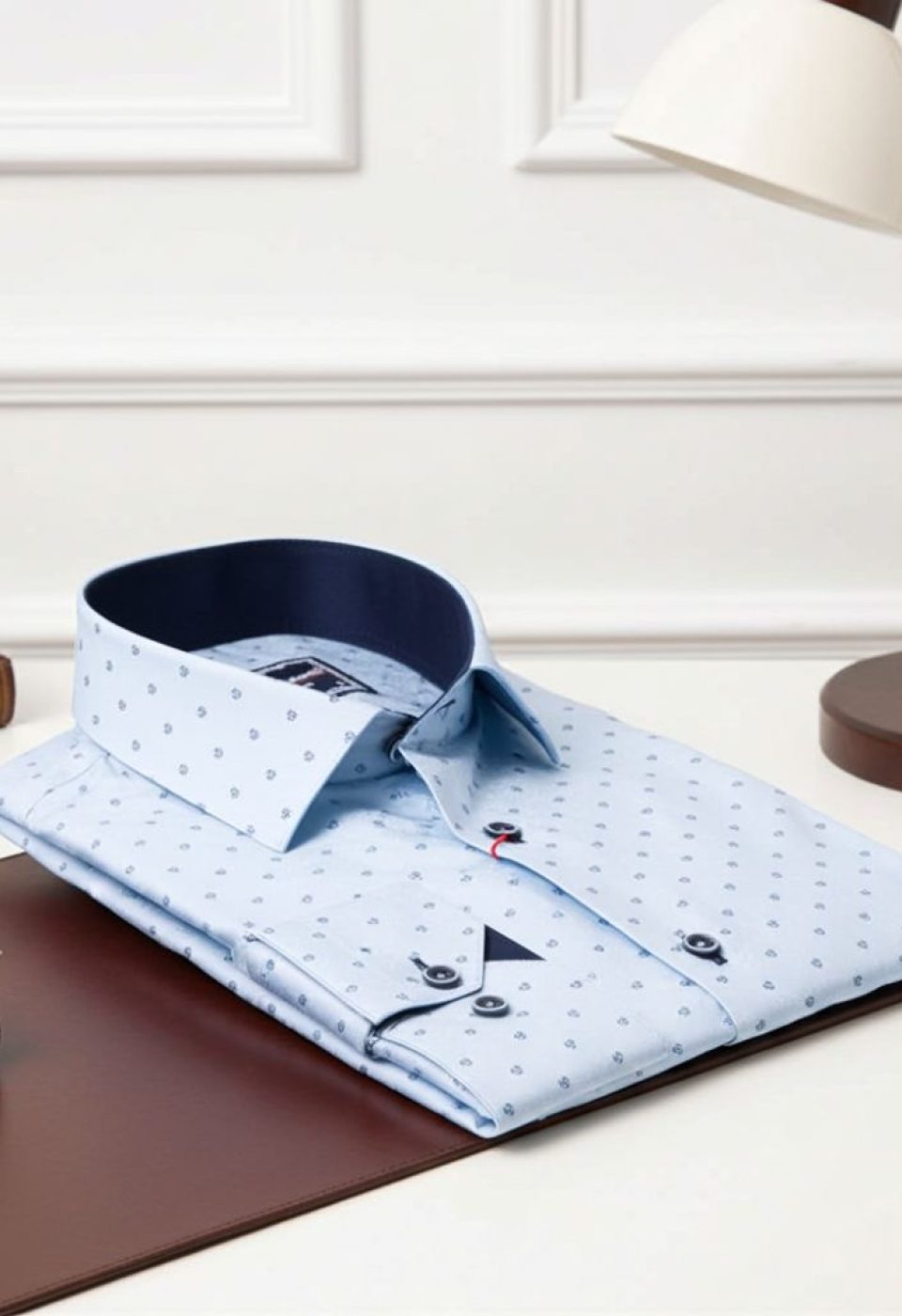 Slim Fit Uzun Kol Desenli Erkek Gömlek 3GMK310646062