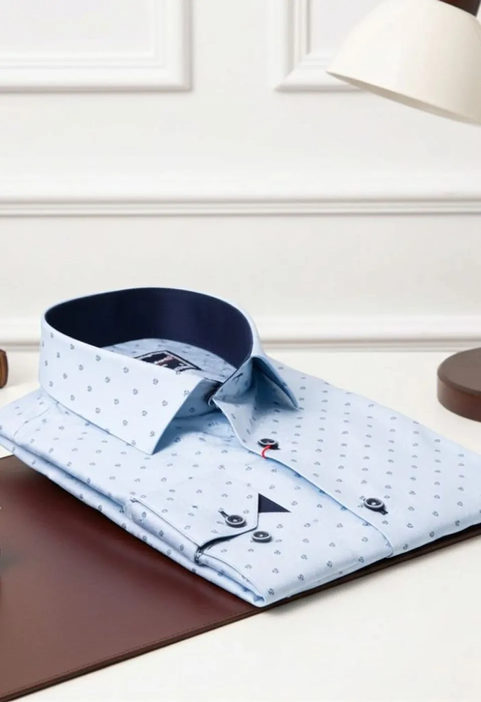 Slim Fit Uzun Kol Desenli Erkek Gömlek 3GMK310646062