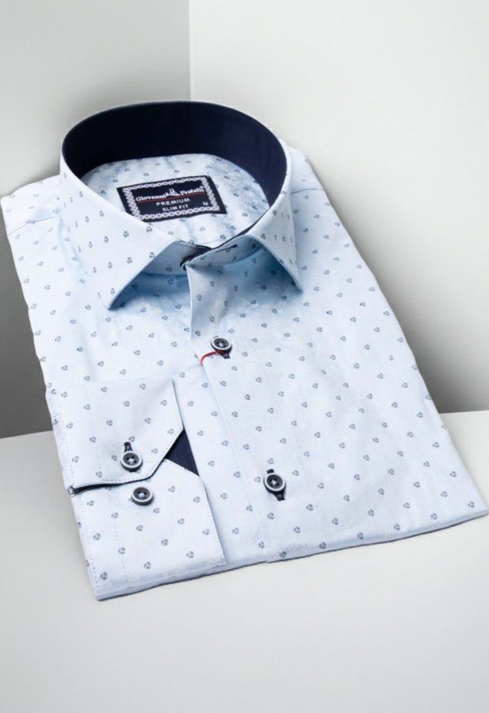 0646 CR 062 Slim Fit Uzun Kol Desenli Erkek Gömlek 3GMK310646062 - Giovanni Fratelli