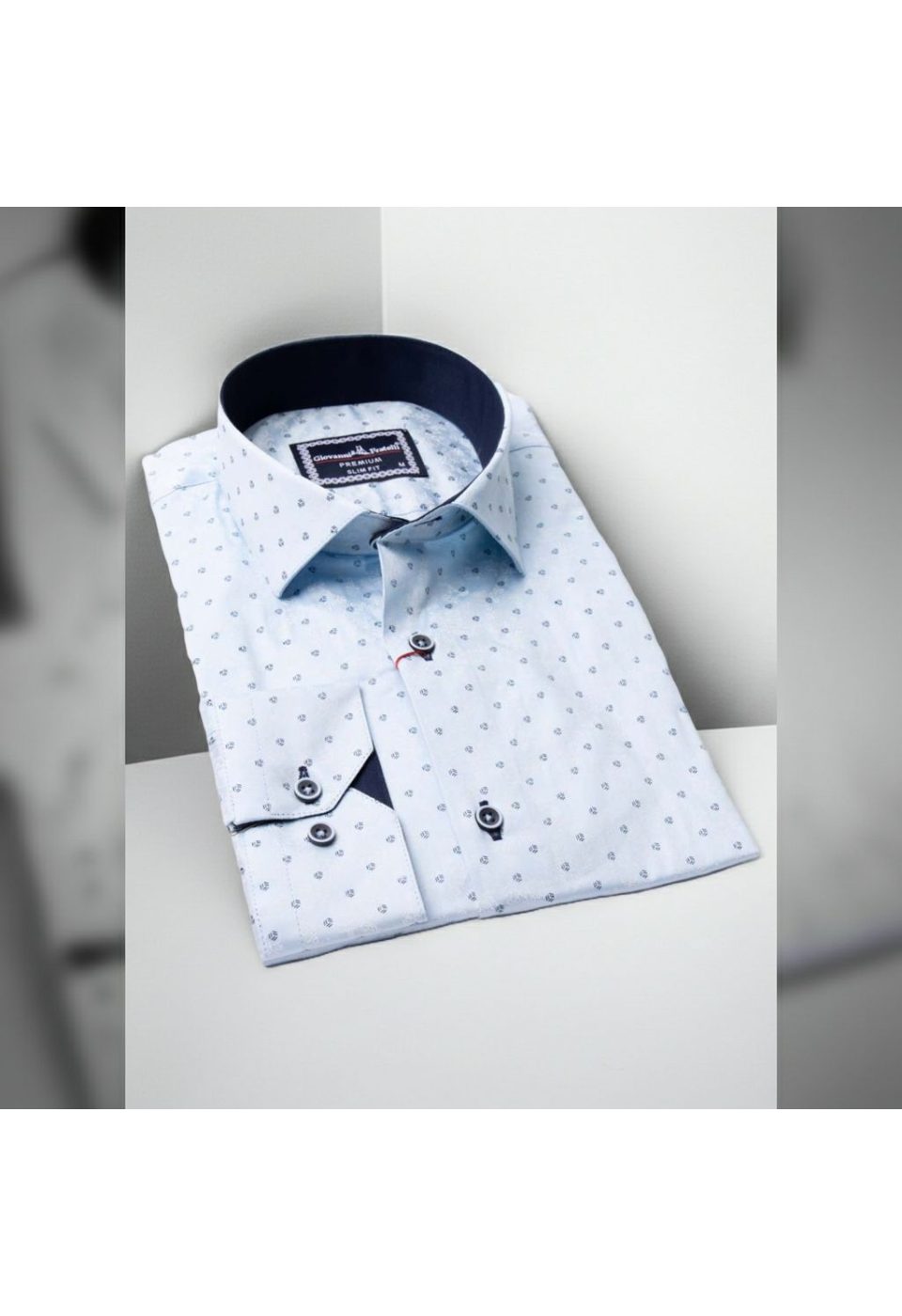 0646 CR 062 Slim Fit Uzun Kol Desenli Erkek Gömlek 3GMK310646062 - Giovanni Fratelli