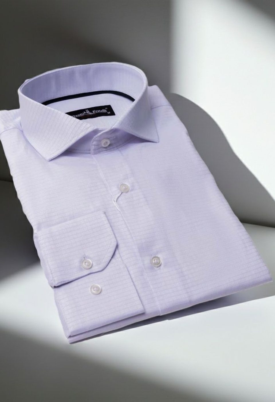 Slim Fit Uzun Kol Desenli İtalyan Yaka Erkek Gömlek 3GMK310727001