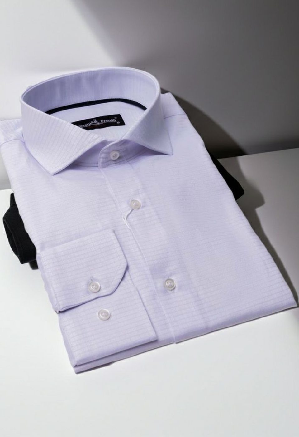 Slim Fit Uzun Kol Desenli İtalyan Yaka Erkek Gömlek 3GMK310727001