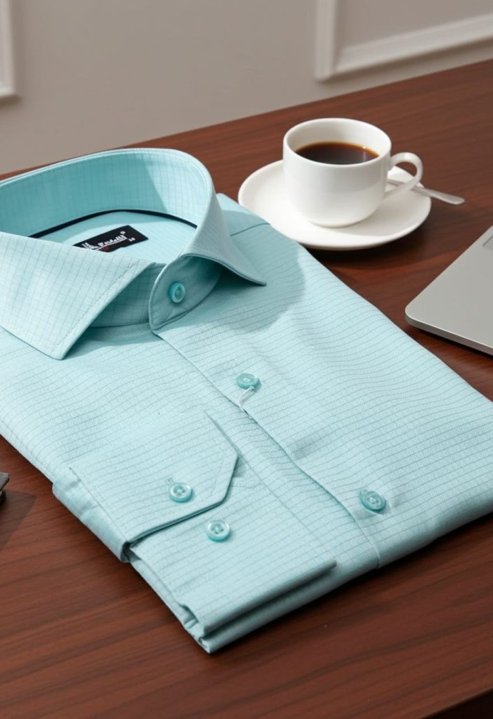 Slim Fit Uzun Kol Desenli İtalyan Yaka Erkek Gömlek 3GMK310727002