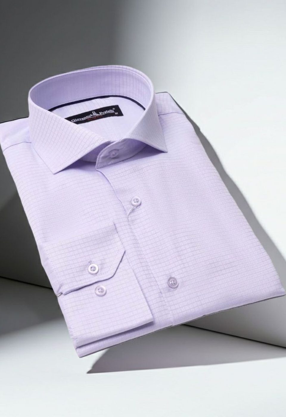 Slim Fit Uzun Kol Desenli İtalyan Yaka Erkek Gömlek 3GMK310727003