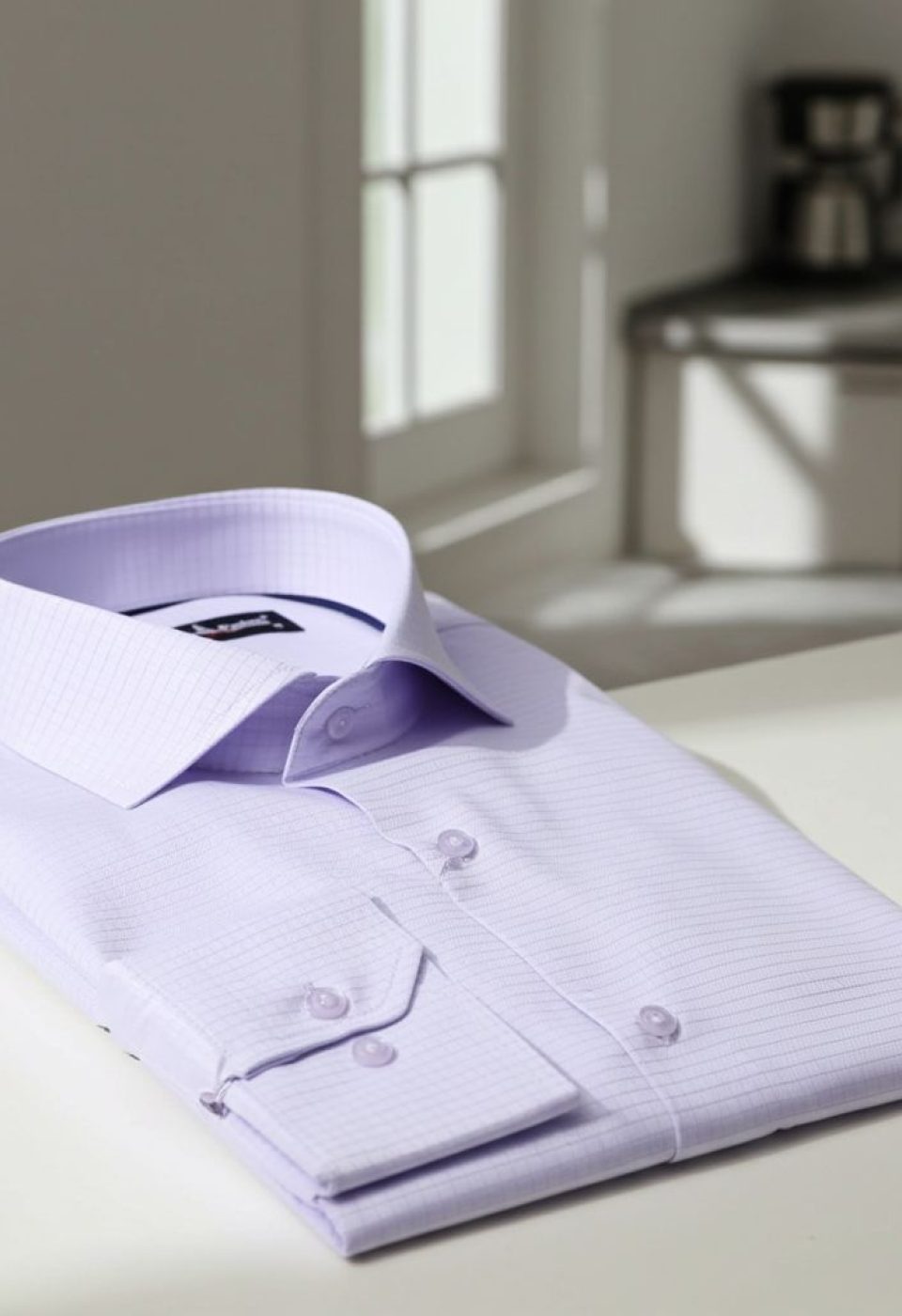 Slim Fit Uzun Kol Desenli İtalyan Yaka Erkek Gömlek 3GMK310727003