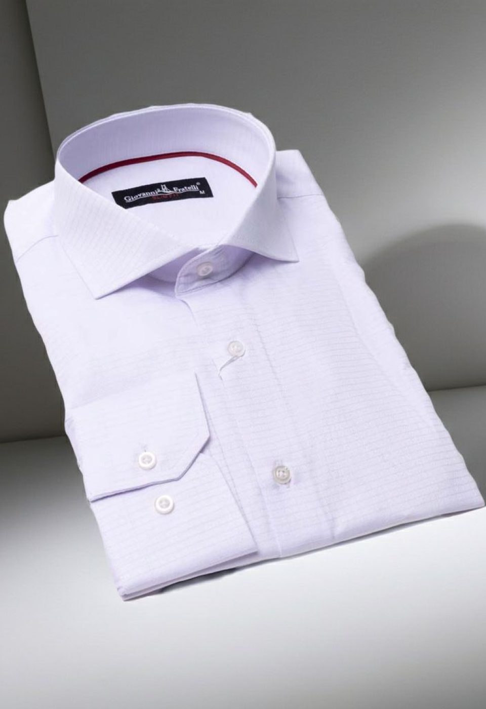 Slim Fit Uzun Kol Desenli İtalyan Yaka Erkek Gömlek 3GMK310727007