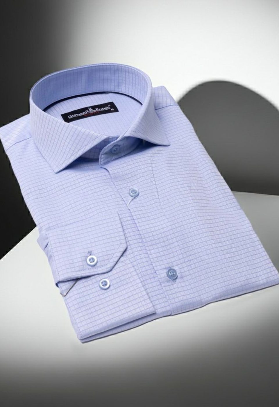 Slim Fit Uzun Kol Desenli İtalyan Yaka Erkek Gömlek 3GMK310727008