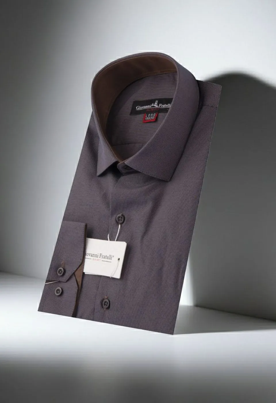 8 Drop Slim Fit Uzun Kol Desenli Erkek Gömlek 3GMK310760009
