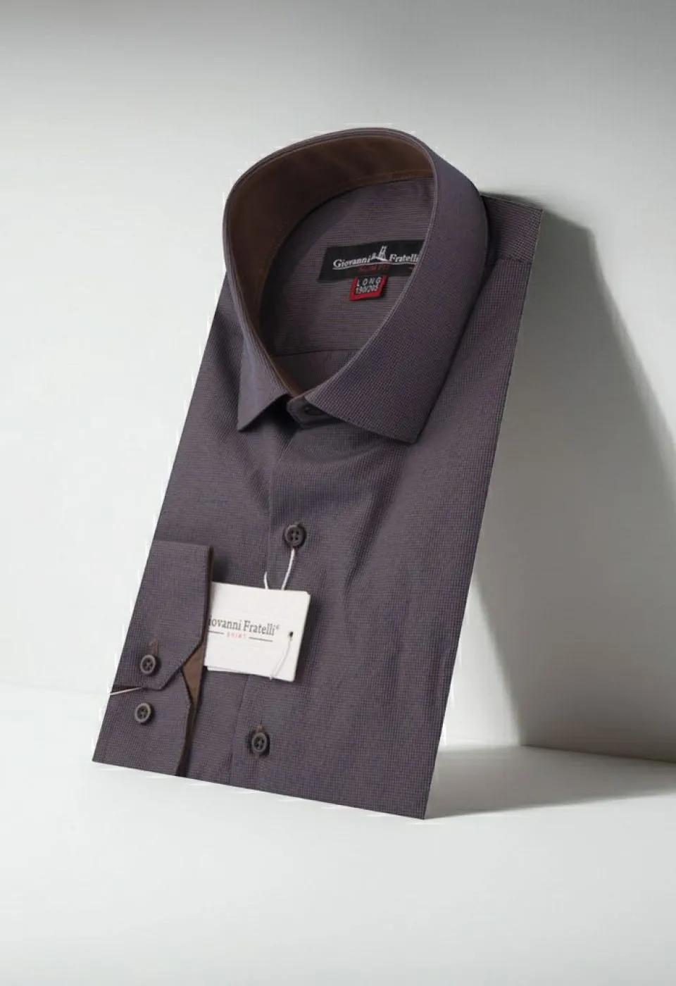 8 Drop Slim Fit Uzun Kol Desenli Erkek Gömlek 3GMK310760009