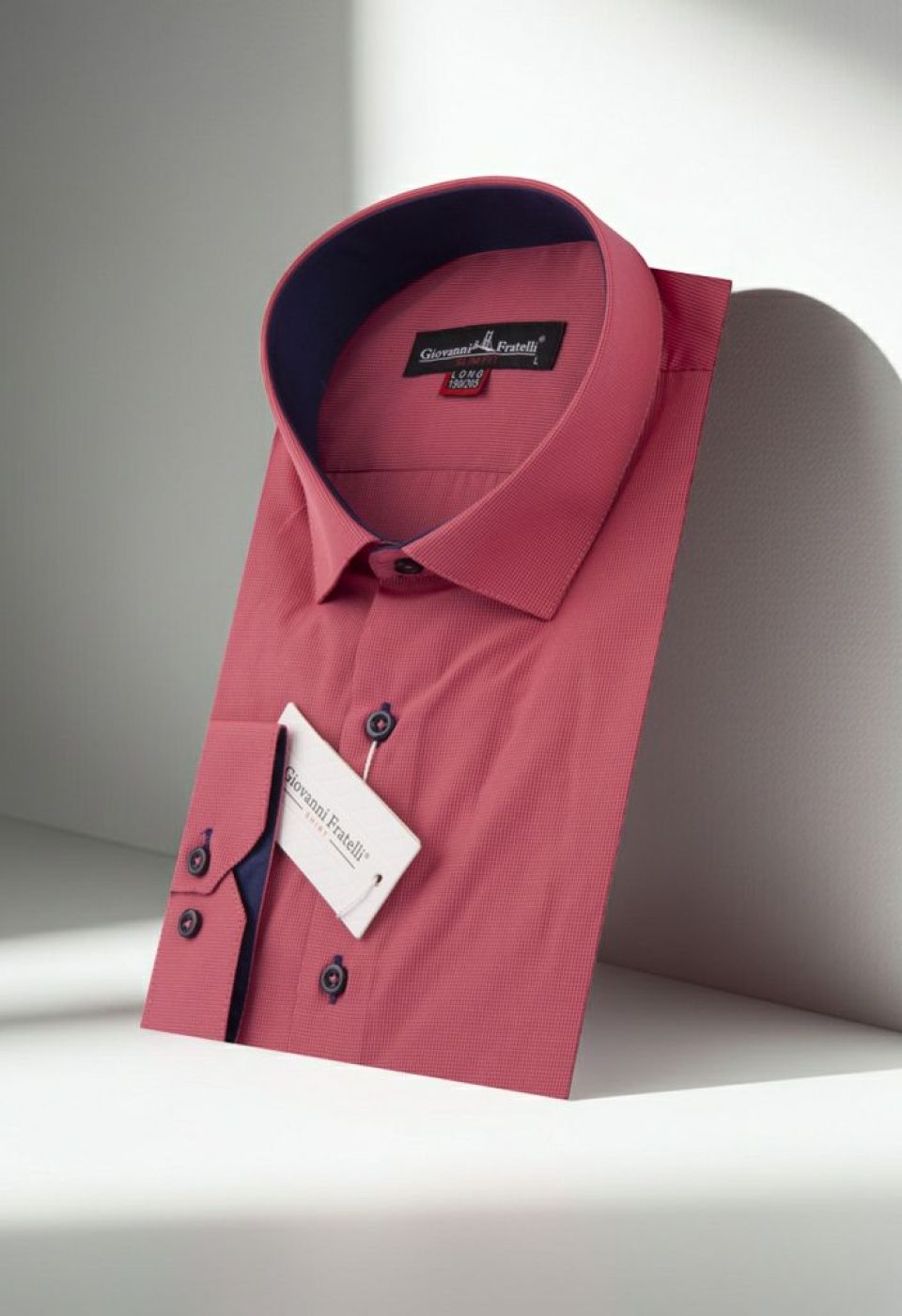 8 Drop Slim Fit Uzun Kol Desenli Erkek Gömlek 3GMK310760017