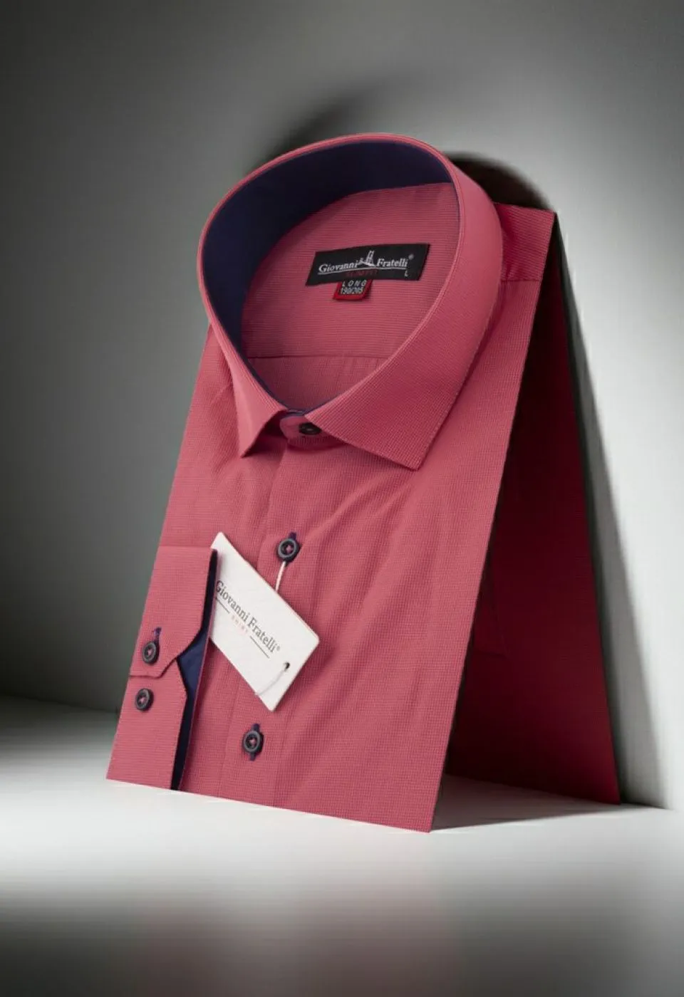 8 Drop Slim Fit Uzun Kol Desenli Erkek Gömlek 3GMK310760017