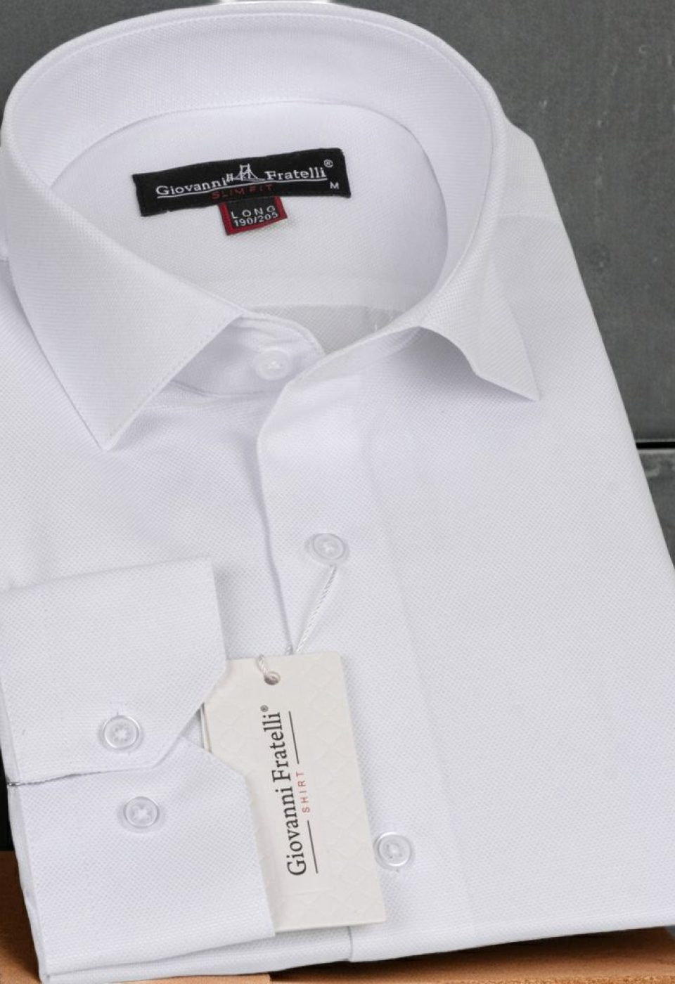 0763 CR OXFORD 8 DROP 001 8 Drop Slim Fit Uzun Kol Düz Renk Oxford Erkek Gömlek 3GMK310763001 - Giovanni Fratelli