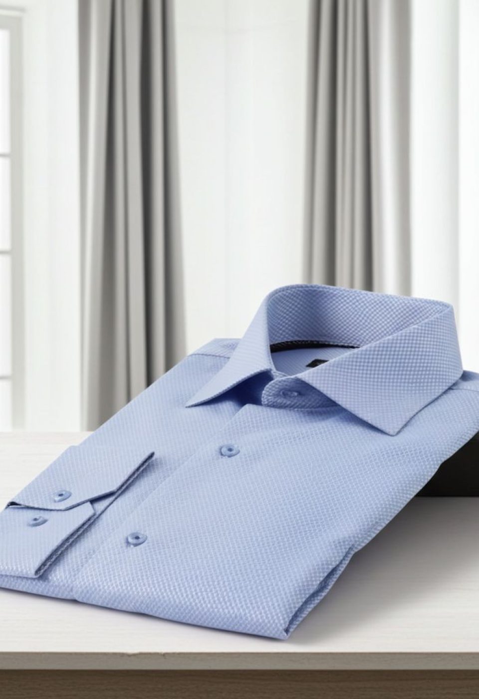 Slim Fit Uzun Kol Desenli Erkek Gömlek 3GMK310804001