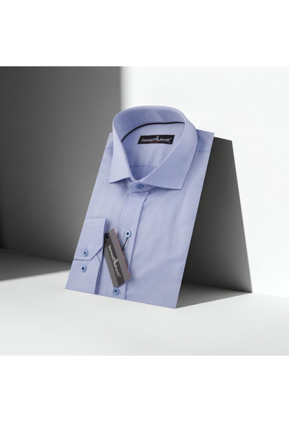 0821 CR ITALY 005 Slim Fit Uzun Kol Desenli İtalyan Yaka Erkek Gömlek 3GMK310821005 - Giovanni Fratelli