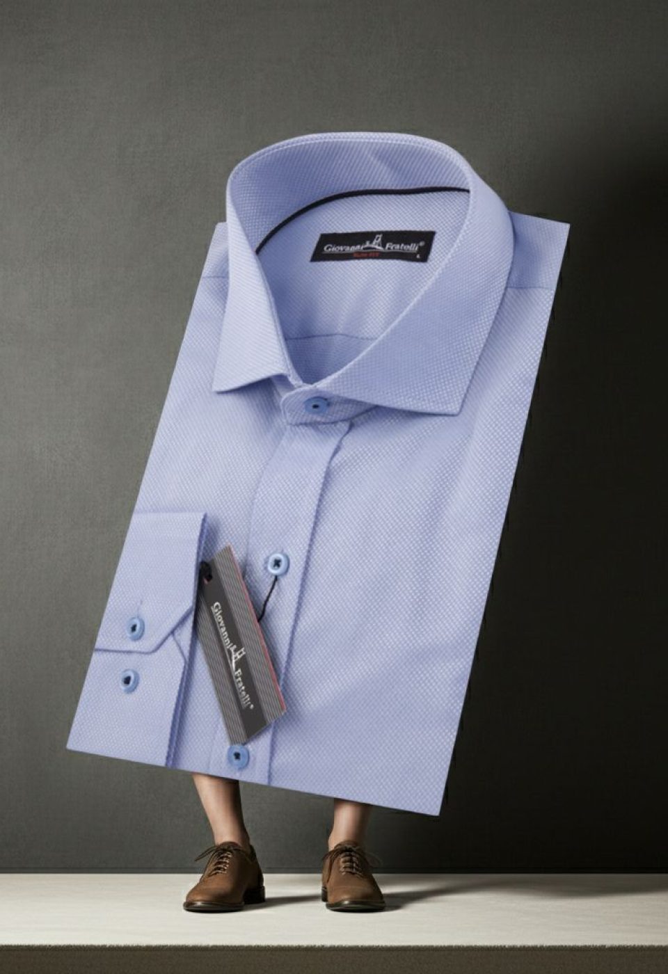 Slim Fit Uzun Kol Desenli İtalyan Yaka Erkek Gömlek 3GMK310821005 Slim Fit Uzun Kol Desenli İtalyan Yaka Erkek Gömlek 3GMK310821005